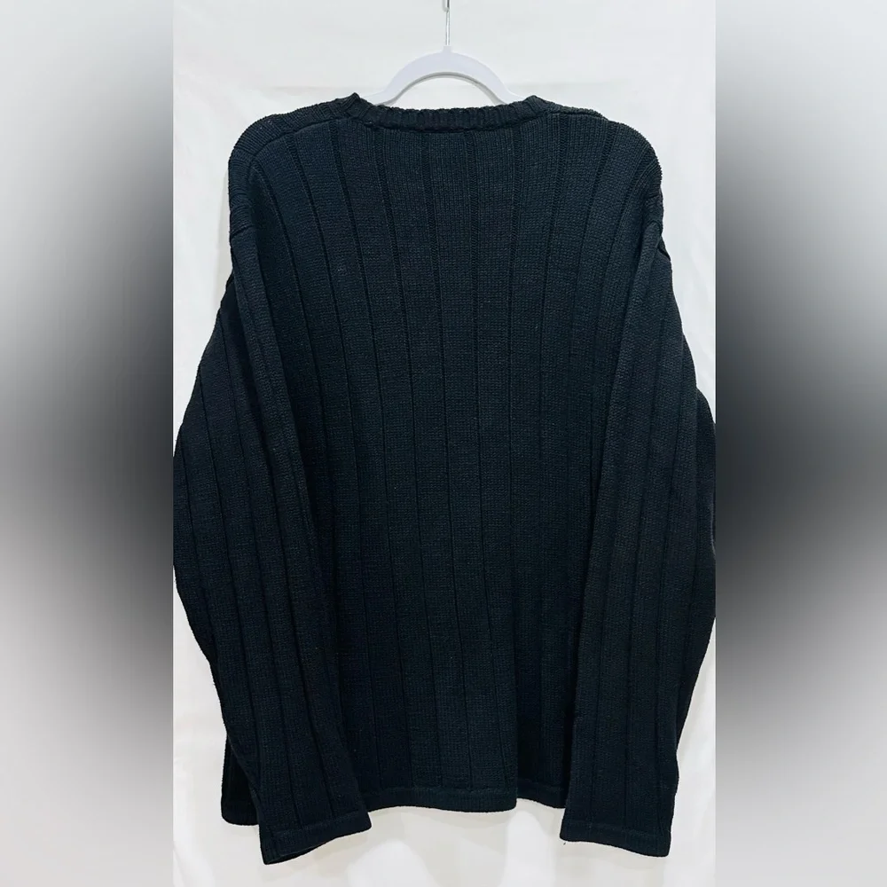 Timberland‎ Knit Pullover Sweater 100% Cotton Men’s M Black